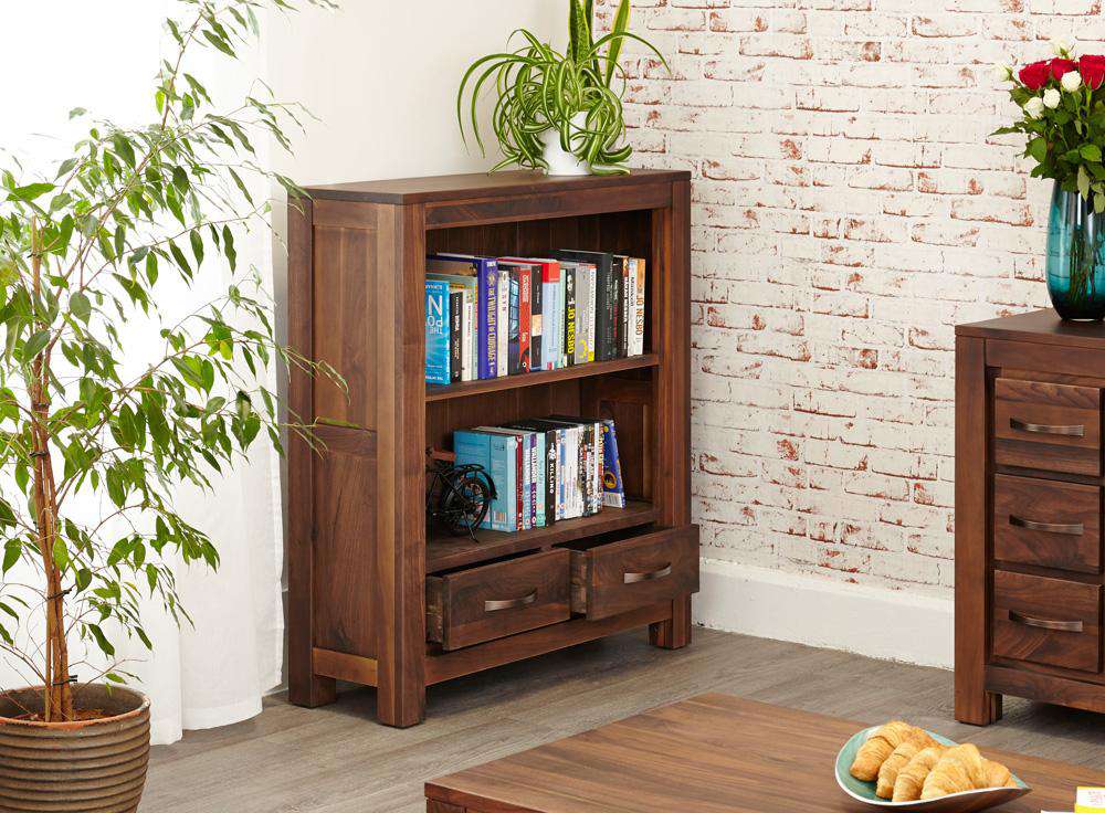 Image of the Baumhaus Mayan Walnut Low Bookcase (CWC01B)