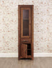 Image of the Baumhaus Mayan Walnut Narrow Glazed Cabinet (CWC01C) shown empty