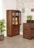 Image of the Baumhaus Mayan Walnut Large Glazed Cabinet (CWC01D) shown with other Baumhaus Mayan furniture
