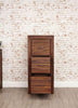 Front image of the Baumhaus Mayan Walnut 3-Drawer Filing Cabinet (CWC07B) with drawers open