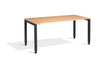 Lavoro Apex Height Adjustable Office Desk with Black Frame-Beech