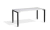 Lavoro Apex Height Adjustable Office Desk with Black Frame-Grey