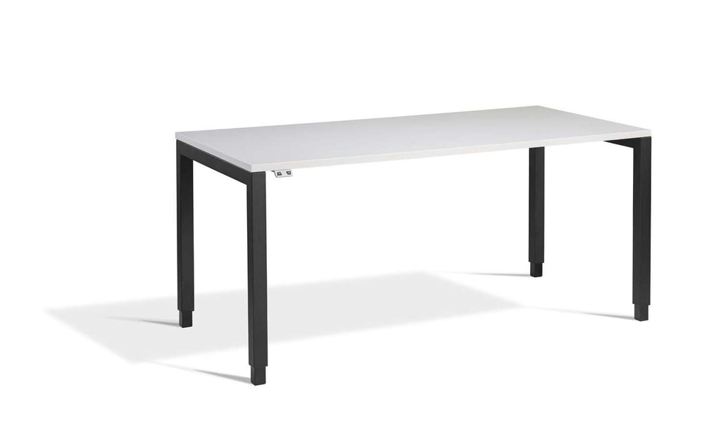 Lavoro Apex Height Adjustable Office Desk with Black Frame-Grey