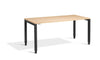 Lavoro Apex Height Adjustable Office Desk with Black Frame-Oak