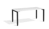 Lavoro Apex Height Adjustable Office Desk with Black Frame-White