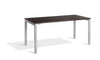 Lavoro Apex Height Adjustable Office Desk with Silver Frame-Wenge#