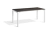 Lavoro Apex Height Adjustable Office Desk with White Frame-Carbon Marine Wood