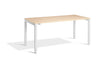 Lavoro Apex Height Adjustable Office Desk with White Frame-Maple