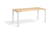 Lavoro Apex Height Adjustable Office Desk with White Frame-Oak