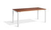 Lavoro Apex Height Adjustable Office Desk with White Frame-Walnut