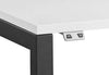 Lavoro Medium Apex Designer Height Adjustable Office Desk with Silver Frame