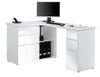 Maja Oxford Corner Office Desk in Ice White and High Gloss White (9543 3956)