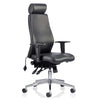 Dynamic Onyx Ergonomic Executive Black Leather Office Chair with optional headrest