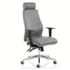 Dynamic Onyx Ergonomic Executive Grey Leather Office Chair with optional headrest