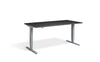 Lavoro Advantage Premium Height Adjustable Office Desk with Silver Frame-Carbon Marine Wood