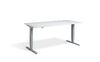 Lavoro Advantage Premium Height Adjustable Office Desk with Silver Frame-Grey