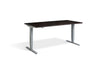 Lavoro Advantage Premium Height Adjustable Office Desk with Silver Frame-Wenge