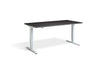 Lavoro Advantage Premium Height Adjustable Office Desk with White Frame-Carbon Marine Wood