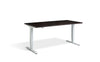 Lavoro Advantage Premium Height Adjustable Office Desk with White Frame-Wenge