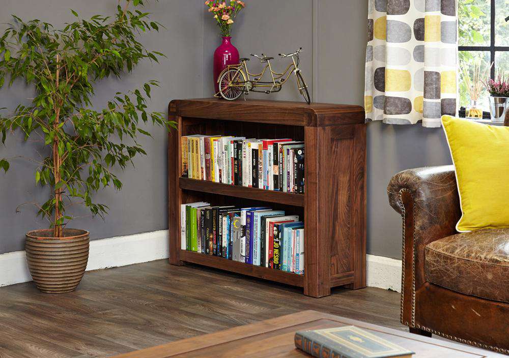 Image of the Baumhaus Shiro Walnut Low Bookcase (CDR01B)