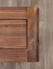 Detail image of the top panel on the Baumhaus Shiro Walnut 3-Drawer Filing Cabinet (CDR07B)