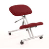 Dynamic Kneeling Stool in Silver Frame with Ginseng Chilli Fabric
