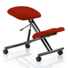 Dynamic Kneeling Stool in Black Frame with Tabasco Red Fabric