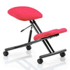 Dynamic Kneeling Stool in Black Frame with Bergamot Cherry Fabric