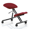 Dynamic Kneeling Stool in Black Frame with Ginseng Chilli Fabric