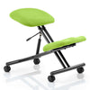 Dynamic Kneeling Stool in Black Frame with Myyrh Green Fabric