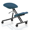 Dynamic Kneeling Stool in Black Frame with Maringa Teal Fabric