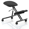 Dynamic Kneeling Stool in Black Frame with Black Fabric