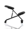 Side image of the Dynamic Kneeling Stool in Black Frame with Black Fabric
