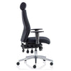 Side image of the Dynamic Onyx Ergonomic Executive Fabric Office Chair in Black with optional headrest