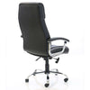 Rear angle of the Dynamic Penza Executive Luxury Leather Office Chair in Black