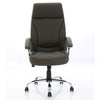 Front image of the Dynamic Penza Luxury Executive Leather Office Chair in Brown