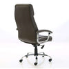 Rear angle of the Dynamic Penza Luxury Executive Leather Office Chair in Brown
