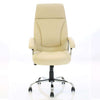 Front image of the Dynamic Penza Luxury Executive Leather Office Chair in Cream
