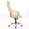 Side image of the Dynamic Penza Luxury Executive Leather Office Chair in Cream