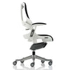 Side image of the Dynamic Zure Black Fabric White Frame Executive Office Chair