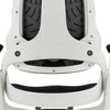 Detail image of the height adjustable backrest and adjustable lumbar support on the Dynamic Zure Black Fabric White Frame Executive Office Chair