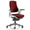 Dynamic Zure Ginseng Chilli Fabric White Frame Executive Office Chair