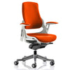 Dynamic Zure Tabasco Red Fabric White Frame Executive Office Chair