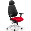 Dynamic Chiro Plus Ultimate Ergonomic 24Hr Executive Chair in Black with Bergamot Cherry seat