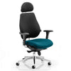 Dynamic Chiro Plus Ultimate Ergonomic 24Hr Executive Chair in Black with Maringa Teal seat