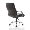 Side angle of the Dynamic Drayton HD Executive Leather Office Chair in Black
