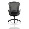 Rear image of the Dynamic Houston HD Black Mesh Executive Office Chair showing the height adjustable lumber support