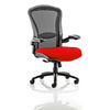 Dynamic Houston HD Black Mesh Executive Office Chair with Bergamot Cherry seat