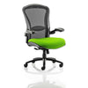 Dynamic Houston HD Black Mesh Executive Office Chair with Myrrh Green seat
