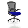 Dynamic Houston HD Black Mesh Executive Office Chair with Stevia Blue seat